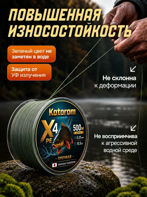 Kotorom Плетенка шнур для рыбалки, вариант, фото 5