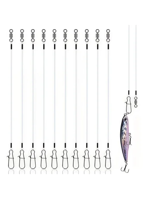 Нет бренда Углеродные рыболовные поводки FluoroCarbon 0.4m 9kg 20cm 10p, 9 кг, фото 2