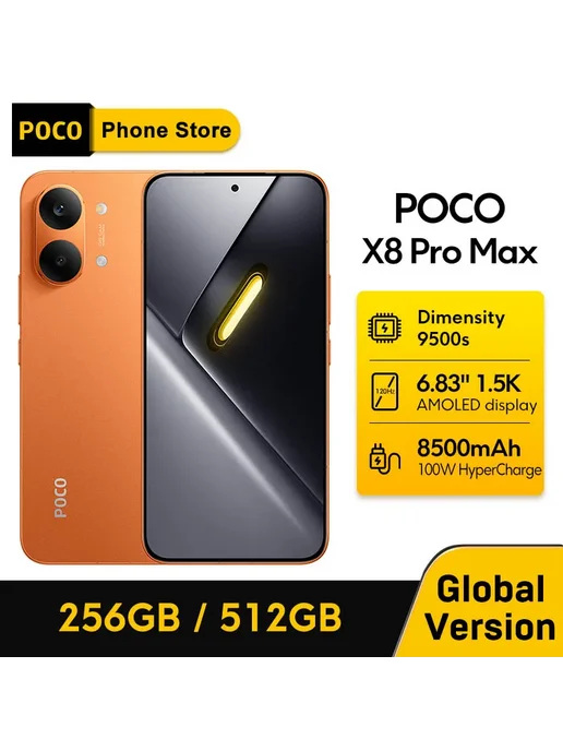 Смартфон Xiaomi X8 Pro Max 12/512 ГБ, желтый, фото 2