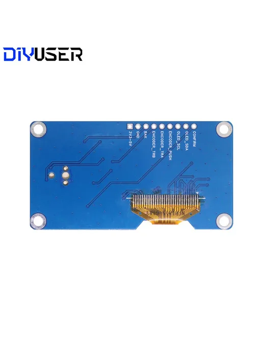 DIYUSER 1,3-дюймовый OLED дисплей белый синий с энкодером EC, синий, фото 3
