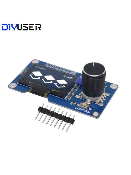 DIYUSER 1,3-дюймовый OLED дисплей белый синий с энкодером EC, синий, фото 4