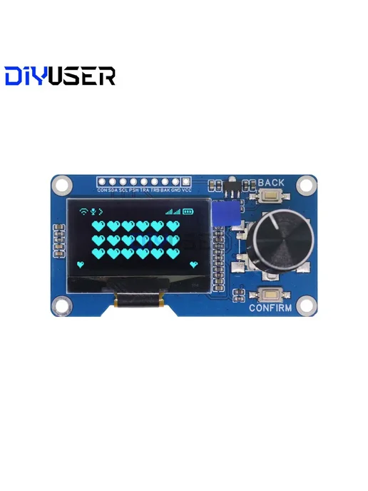 DIYUSER 1,3-дюймовый OLED дисплей белый синий с энкодером EC, синий, фото 6