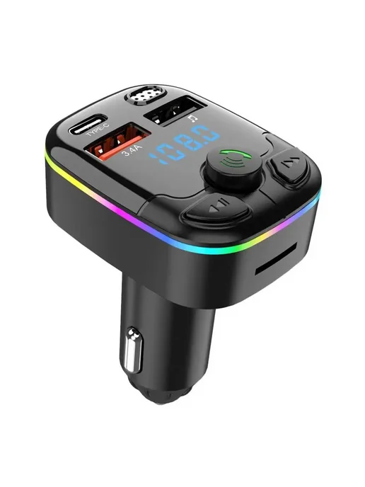 Нет бренда Автомобильный FM-трансмиттер С PD Type-C, Двумя USB-портами, вариант, фото 2