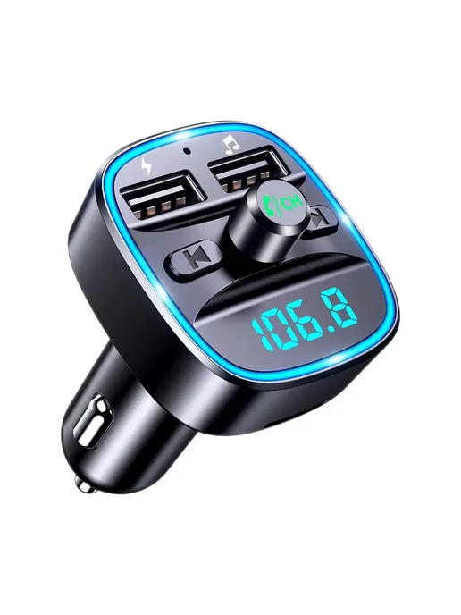Нет бренда Автомобильное Зарядное Устройство Bluetooth 5.0 С Двумя USB-, вариант, фото 2