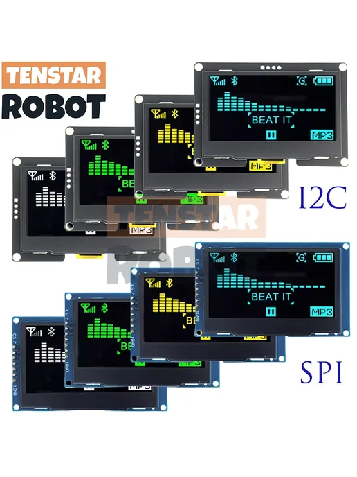 Tenstar Robot OLED дисплей 128x64 I2C interface Blue, 128x64, фото 3