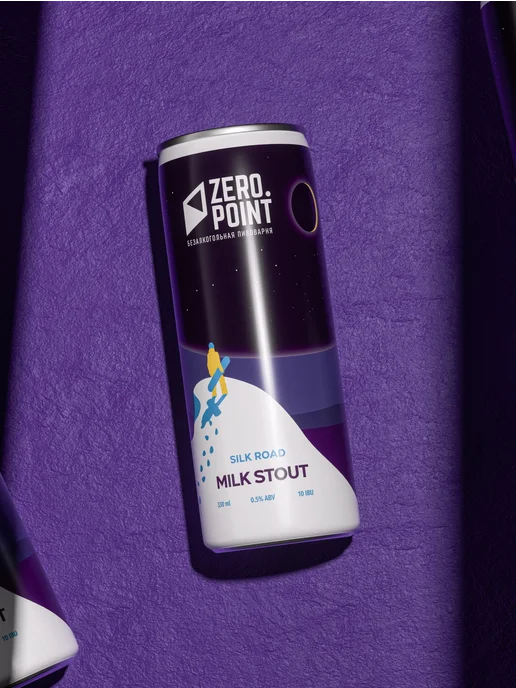 Безалкогольное пиво Zero Point Silk Road Milk Stout, 330 мл, 330 мл, фото 6