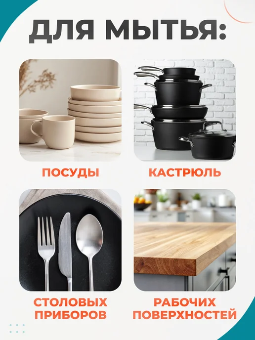 TO BE LACONIC Губки для мытья посуды профилированные 4 шт, 4 шт, фото 7