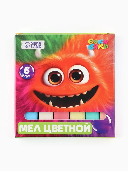 Буки Бяки Цветные школьные мелки "Монстрик", 5 шт, 5 шт, фото 2