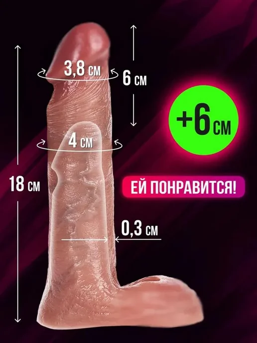 Насадки и удлинители эротические На член 17см, вариант, фото 3