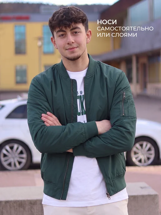 GISTON Лонгслив мужской с принтом Brooklyn, белый, фото 8