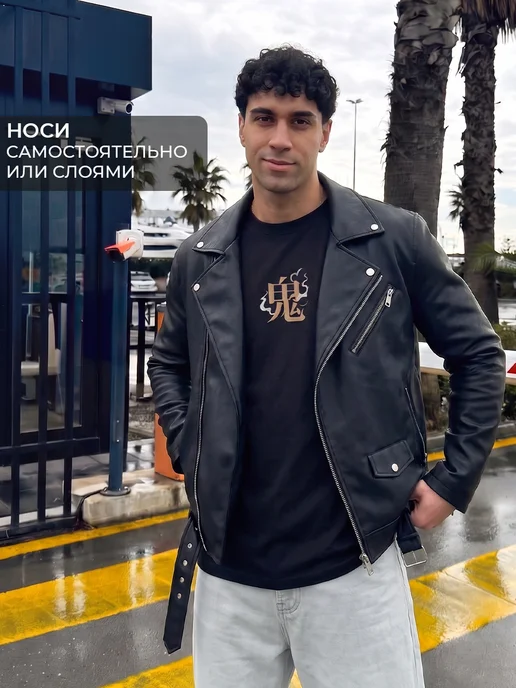 GISTON Лонгслив с принтом на спине дракон, черный, фото 8