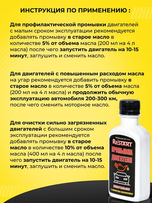 Промывка двигателя мягкая 200мл с эффектом раскоксовки R, 200 мл, фото 4