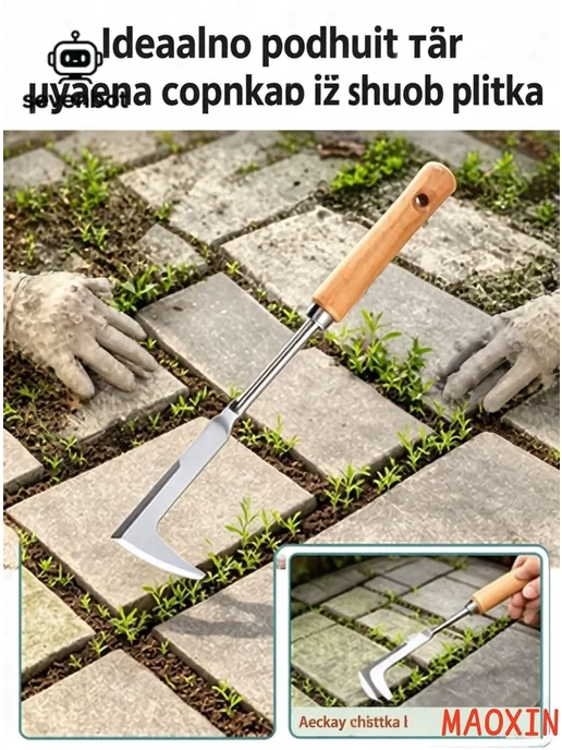 Корнеудалитель 12 см рукоять, 7 см ширина, металл, вариант, фото 2