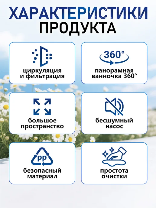Купалка для попугаев автоматическая 360°, белый, фото 2