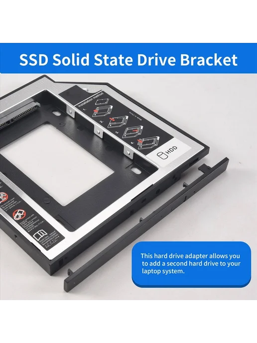 Универсальный корпус для HDD SSD SATA 2.0, 9.5 мм, совместим…, вариант, фото 5