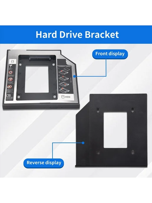 Универсальный корпус для HDD SSD SATA 2.0, 9.5 мм, совместим…, вариант, фото 6