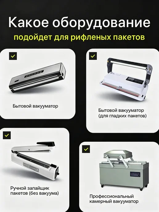Набор пакетов для вакууматора 17*25 100 шт, 17x25, 100 шт, фото 4