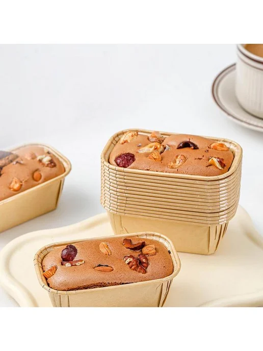 Коробкадлятортаизкрафтбумагипримечаниекпокупке50штуквупак, серый, фото 4