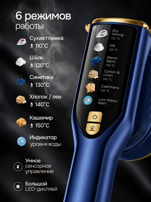 Steamelle Отпариватель ручной для одежды мощный вертикальный, вариант, фото 5