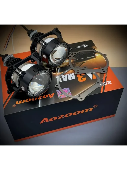 AoZoom Светодиодные линзы 2.5 дюйма для LR Discovery 3 2004-2009, 4 шт