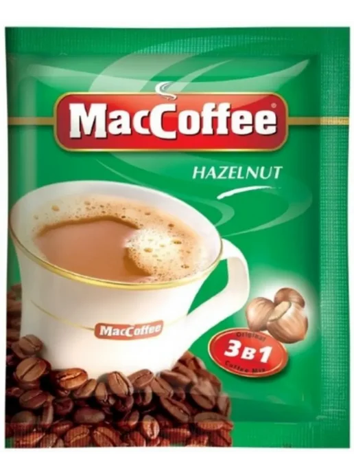 MACCOFFEE Кофе растворимый Hazelnut 3в1 18 гр 10 шт, 18 г, 10 шт, фото 2