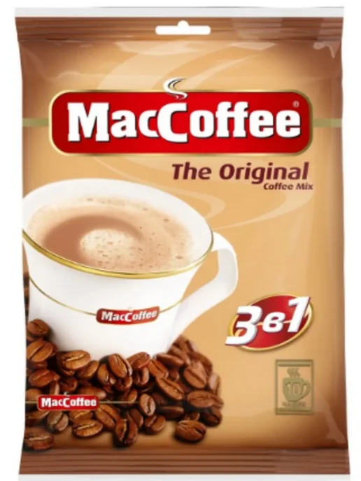 MACCOFFEE Кофе растворимый The Original 3в1 20 гр 10 шт, 20 г, 10 шт