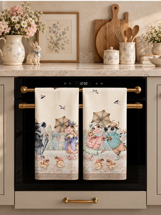 Lefard Полотенце кухонное с петелькой 40х70 2 шт см Променад, 40x70, 2 шт, фото 2