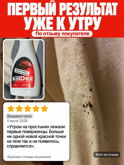 KillDez Спрей от клопов профессиональное средство, вариант, фото 2