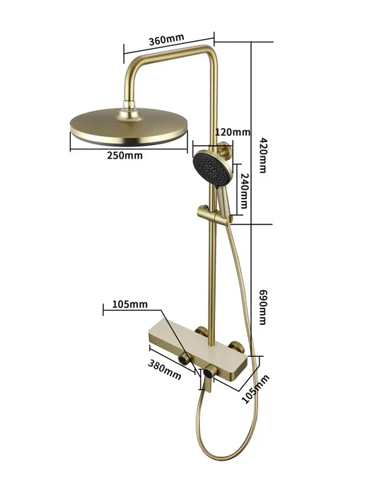 hansgrohe Душевая система с тремя функциями H932, желтый, фото 2