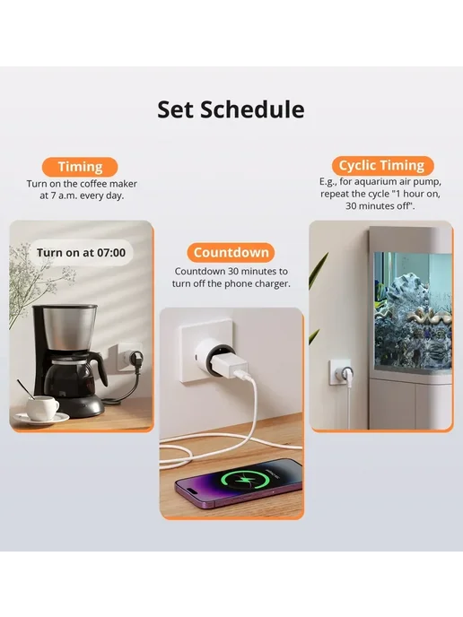 Sonoff Умная Wi-Fi Розетка S60 EU С Таймером, Wi-Fi, фото 4