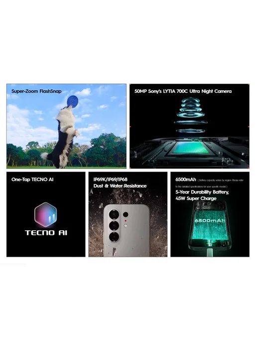 Смартфон TECNO Camon 50 8/256 ГБ, черный, фото 3