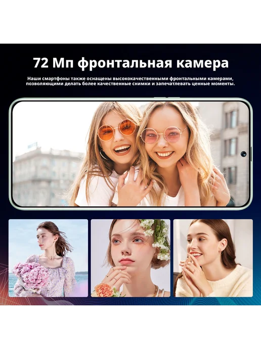 Смартфон 无品牌 Hot 50 Pro 1/1024 ГБ, синий, фото 7
