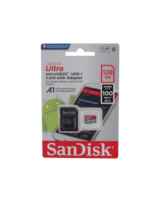 SAN DISK Карта памяти MicroSD SanDisk Ultra 128GB, 128 ГБ, фото 3