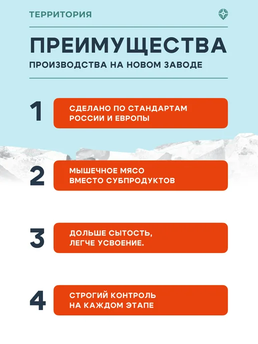 Сухой корм Территория для собак, ягненок, 2,5 кг, фото 2