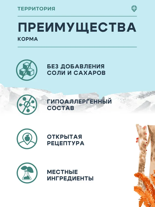 Сухой корм Территория для собак, мелкие, индейка, 2,5 кг, фото 3