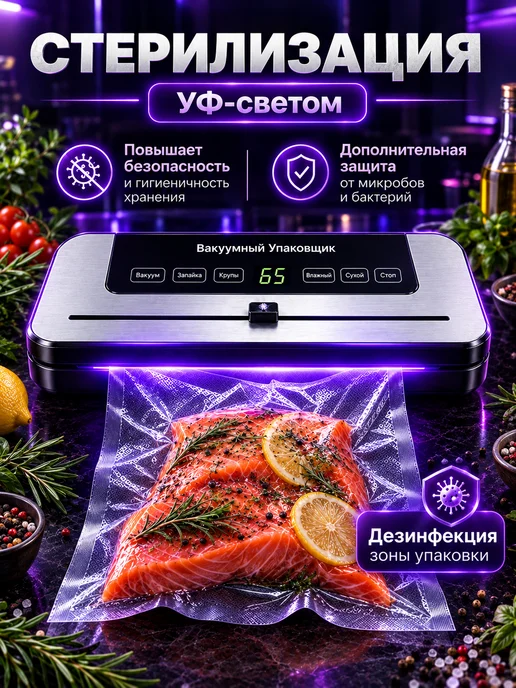 LIHTRON Вакууматор для продуктов с резаком и запайкой, черный, фото 3