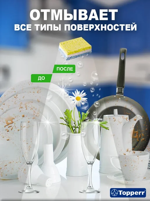 Мини таблетки для посудомоечной машины 100 шт, 100 шт, фото 5
