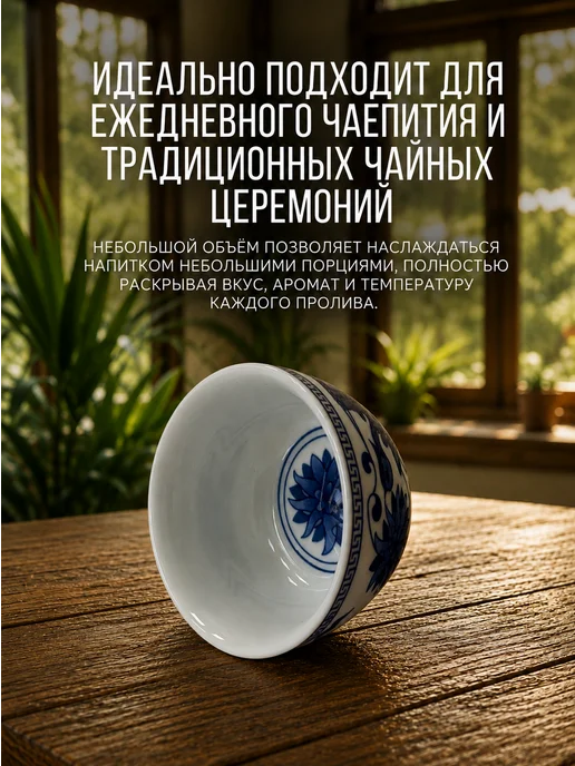 Пиала для чая мини, синий, фото 2
