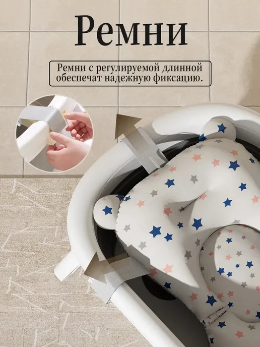 Складная ванночка для детей 50 л с ковшом, 50 л, фото 5