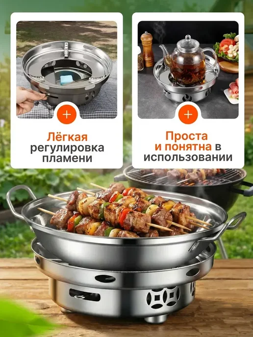 Снаряжение для приготовления пищи на открытом воздухе, серый, фото 2