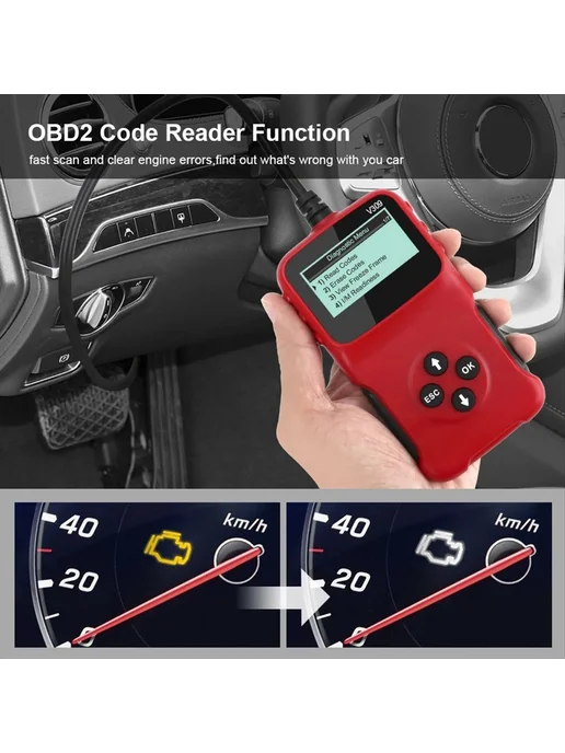 OBD2 OBDII V309 сканер, автомобильный считыватель сброс кодо…, вариант, фото 7