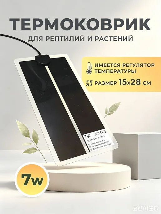 Греющий коврик для террариума 7 Вт 15×28 см, 15x28 см, 7 Вт, фото 5
