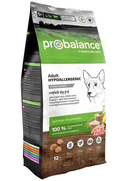 Сухой корм Probalance для собак, гипоаллергенный, мясо, 12 кг, фото 2