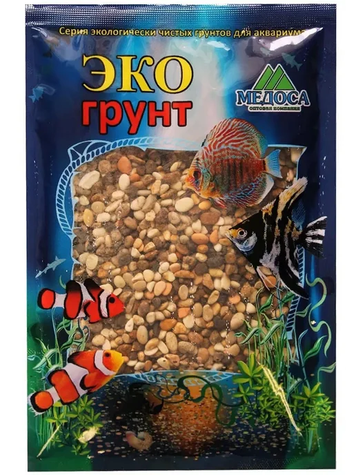 Экогрунт Грунт для аквариума Реликтовая галька № 2, 4 - 8 мм 1 кг, 1 кг, фото 2