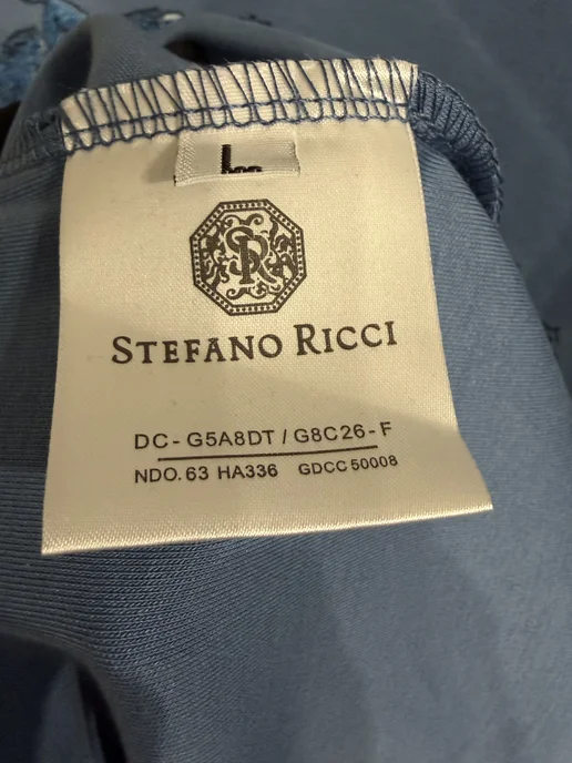 LoroPiana Лонгслив спортивный Stefano Ricci, голубой, фото 4