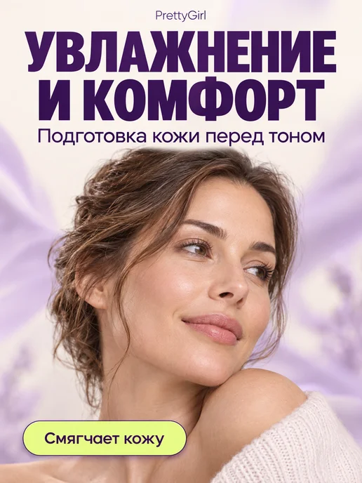 PrettyGirl Праймер для лица база под макияж выравнивающий, бежевый, фото 2