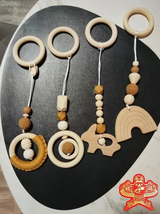 4 подвесные игрушки для стойки Монтессори, вариант, фото 2