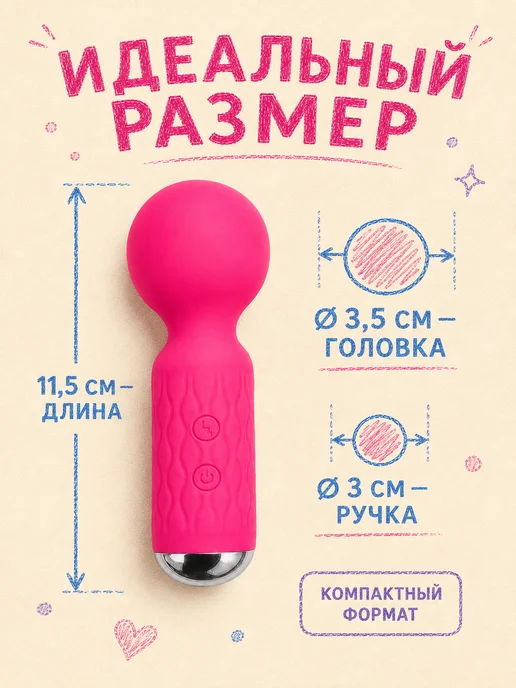Amoochoo Женский вибратор микрофон для клитора секс игрушка 18+, розовый, фото 2
