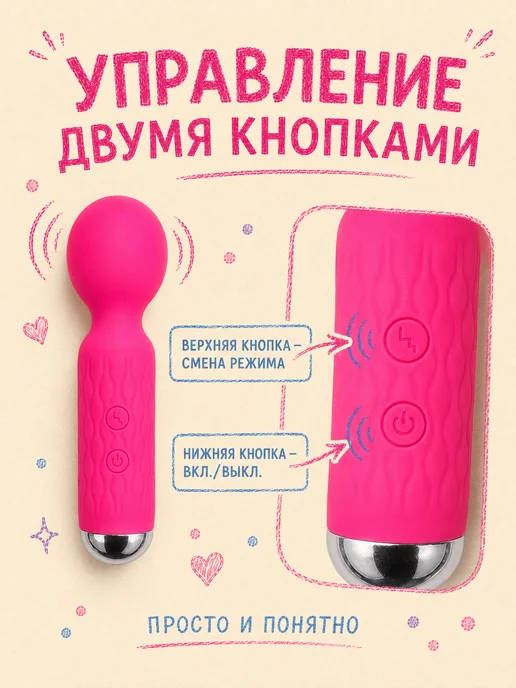Amoochoo Женский вибратор микрофон для клитора секс игрушка 18+, розовый, фото 4