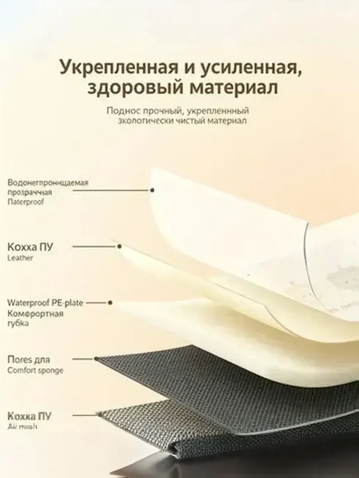 Органайзер для игрушек и еды в авто с карманами 40 см, бежевый, фото 6